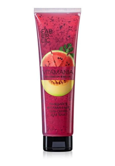 Пенящийся гель-скраб для тела «Арбуз и дыня Vitamania» Faberlic