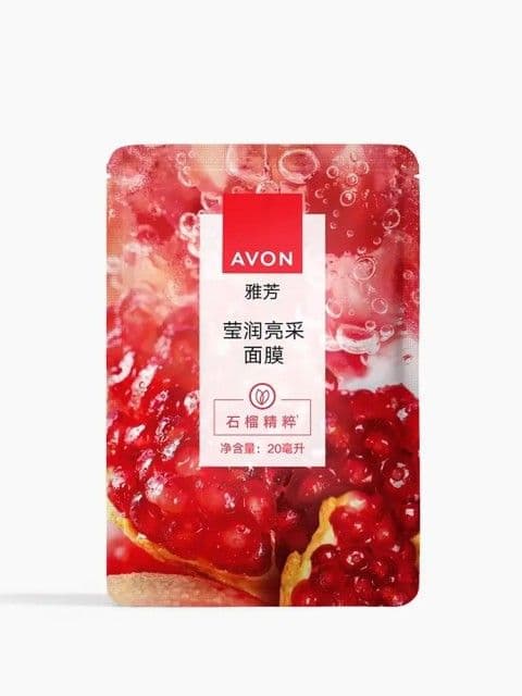 Тканевая маска для лица с экстрактом граната «Сияние» Avon