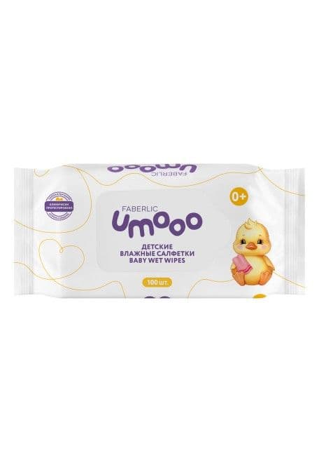 Детские влажные гигиенические салфетки «Umooo 0+» Faberlic