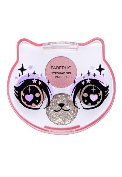 Палетка сияющих теней для век «Ты – звездочка Glam Kitty» Faberlic