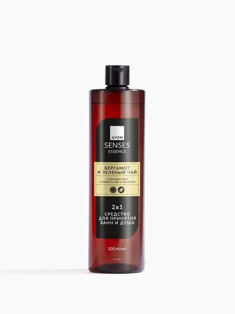 Средство для принятия ванн и душа 2 в 1 «Бергамот и зеленый чай» Avon