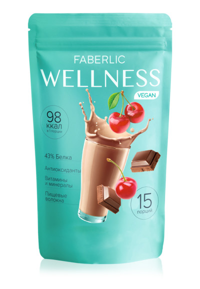 Протеиновый коктейль с коллагеном и CLA «Wellness» со вкусом вишня-шоколад Faberlic