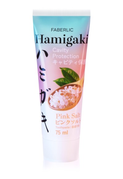 Зубная паста «Защита от кариеса Hamigaki Розовая соль» Faberlic