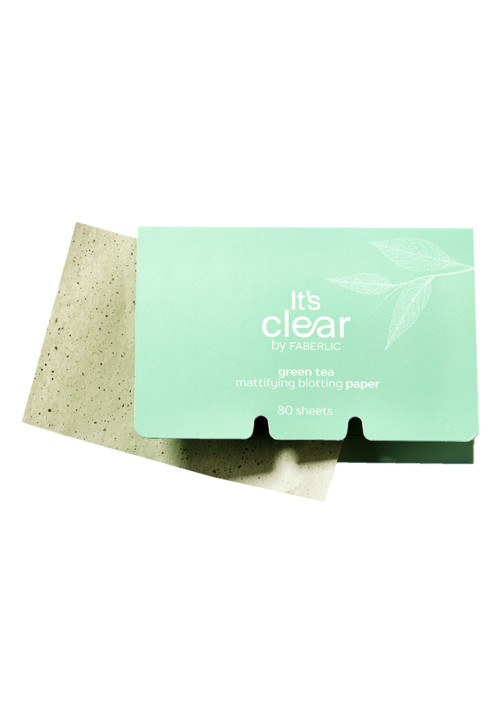 Матирующие салфетки для лица с зеленым чаем «It's Clear» Faberlic