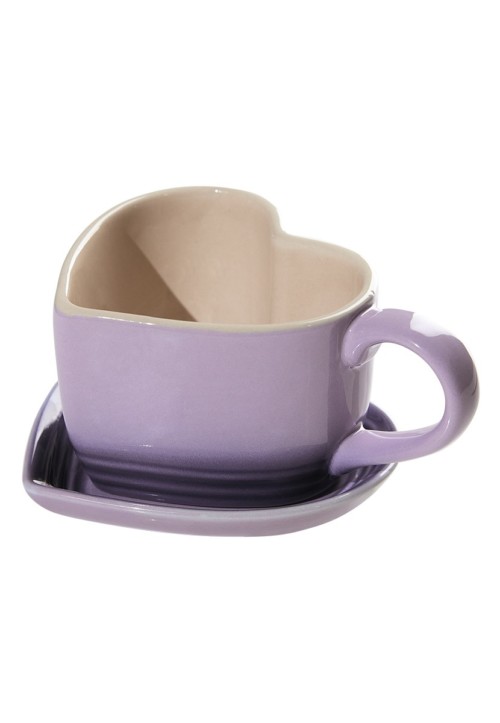 Набор из кружки и блюдца «Сердце» Faberlic цвет Фиолетовый